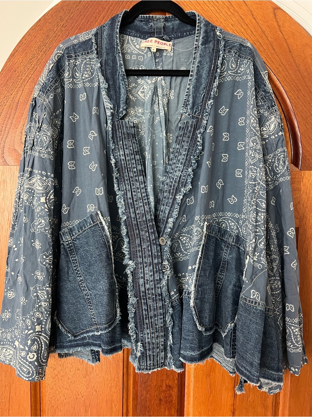 Free People Bandana Dreams Bed Jacket Size XL RT $148